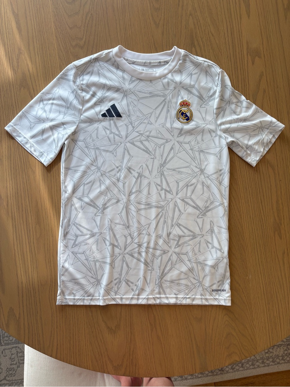 Adidas White Real Madrid Boys 15-16 T-Shirt